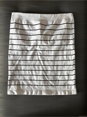 Free People White/Black Stripes Tibe Top Stretch XS/S NEW